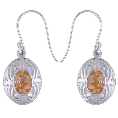 925 Sterling Silver Citrine Earrings - R3501123-3