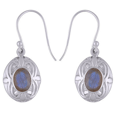 925 Sterling Silver Labradorite Earrings - R3501123-7