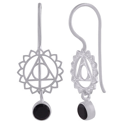 925 Sterling Silver Black Onyx Earrings - R3501126-4