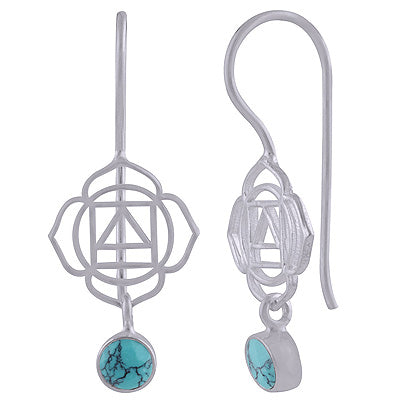 925 Sterling Silver Turquoise Earrings - R3501130-3