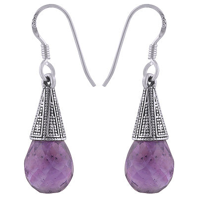 925 Sterling Silver Amethyst Earrings - R3501131-4