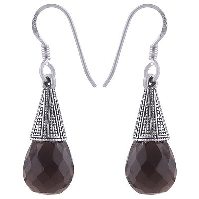 925 Sterling Silver Smoky Topaz Earrings - R3501131-9