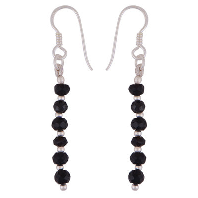 Gorgeous beads Statement Black Onyx Round Shape 925 Sterling Solid Silver Earrings - R3501243-14
