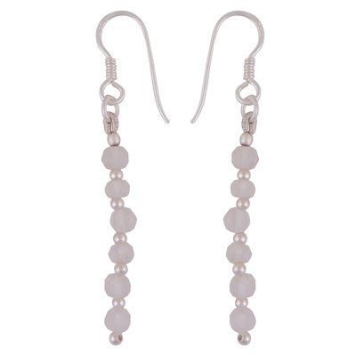 Gorgeous beads Statement Rainbow Moonstone Round Shape 925 Sterling Solid Silver Earrings - R3501243-4