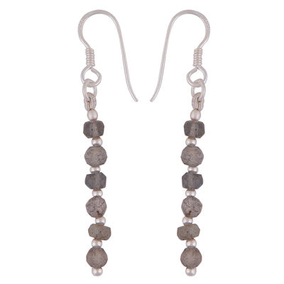 Gorgeous beads Statement Labradorite Round Shape 925 Sterling Solid Silver Earrings - R3501243-6