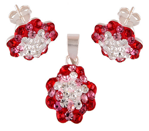 925 Sterling Silver Swarovski Crystal Pendant Sets - R3600354-19