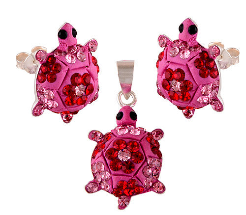 925 Sterling Silver Swarovski Crystal Pendant Sets - R3600470-11