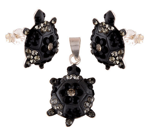 925 Sterling Silver Swarovski Crystal Pendant Sets - R3600470-16
