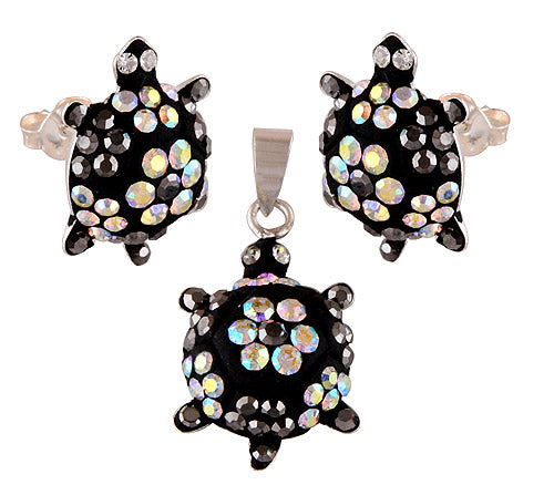 925 Sterling Silver Swarovski Crystal Pendant Sets - R3600470-19