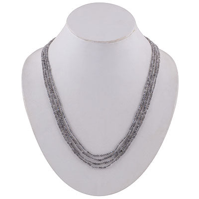 Alluring Gemstone Beads Labradorite Round Shape Tapered Necklace - R3700041-35