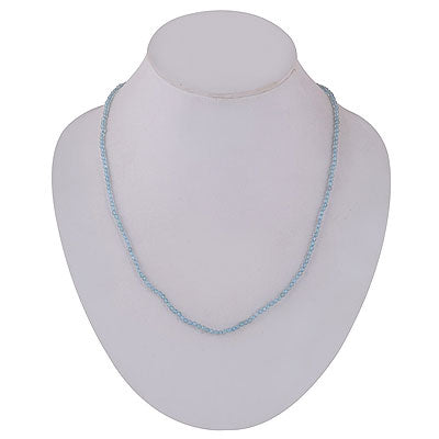 Alluring Tapered Gemstone Beads Apatite Round Shape 925 Sterling Solid Silver Necklace - R3700045-18