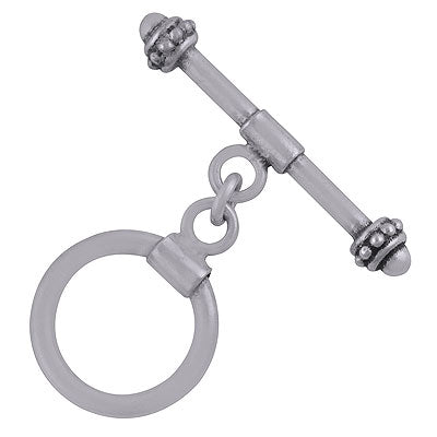 Minimal Rawa Work Around Plain Silver 925 Sterling Solid Silver Toggle Clasp - R40400007-1