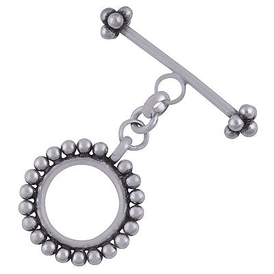 Gorgeous Rawa Work Around Plain Silver 925 Sterling Solid Silver Toggle Clasp - R40400007-21
