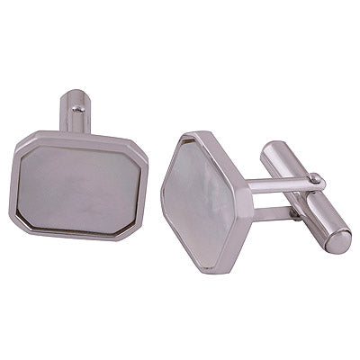 8.8gram Mother of Pearl Cabochon Stone Cufflinks - R40460016-1
