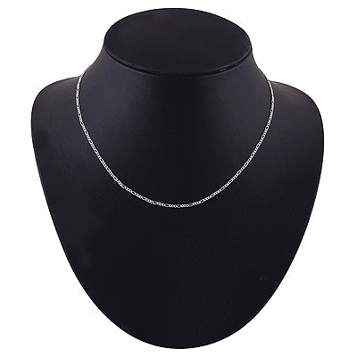 925 Sterling Solid Silver Plain Chain (FIGARO-16) - R4400166-1