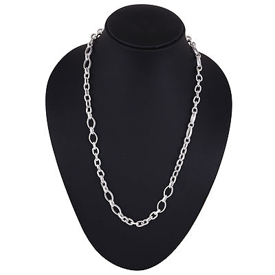 Classic Bold Multiple Shaped Plain 925 Sterling Solid Silver Chain - R4400582-10