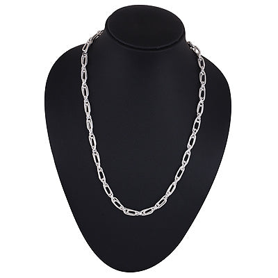 Classic Bold Multiple Shaped Plain 925 Sterling Solid Silver Chain - R4400582-9