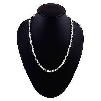 Beautiful Lobster Lock Plain 925 Sterling Solid Silver Rope Chain - R4400620-3