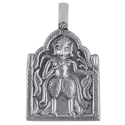 Authentic Sculpture Engraved Plain 925 Sterling Solid Silver Pendant - R4500001-1