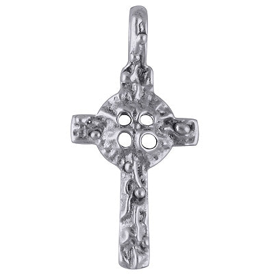 Vintage Cross Charm Plain 925 Sterling Solid Silver Pendant - R4500451-1
