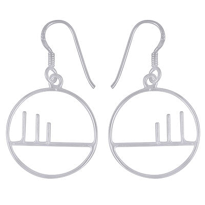 Beautiful Minimal Plain 925 Sterling Solid Silver Dangle Earrings - R4600956-1