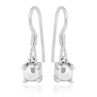 Gorgeous Bold Plain 925 Sterling Solid Silver Dangle Earrings - R4600988-1