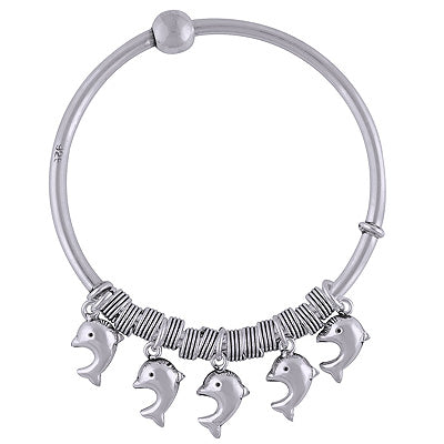 925 Sterling Silver Plain Bangle - R4700093-32