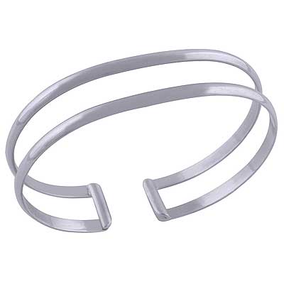 925 Sterling Silver Plain Bangle - R4700121-1