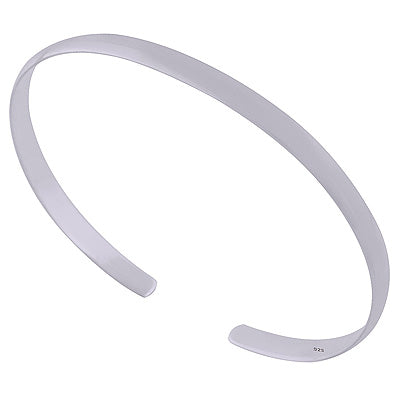 925 Sterling Silver Plain Bangle - R4700141-1