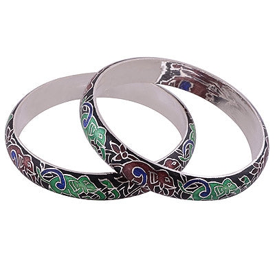 925 Sterling Silver Plain Meena Bangle - R4700267-39
