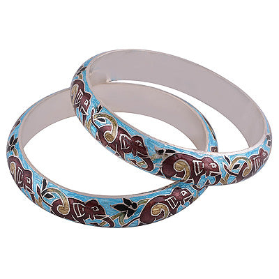 925 Sterling Silver Plain Meena Bangle - R4700267-59