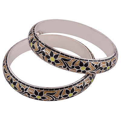 925 Sterling Silver Plain Meena Bangle - R4700267-62