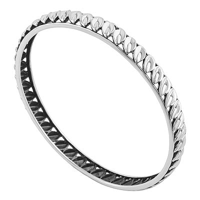 Beautifully Designed Plain 925 Sterling Solid Silver Bangles - R4700348-1