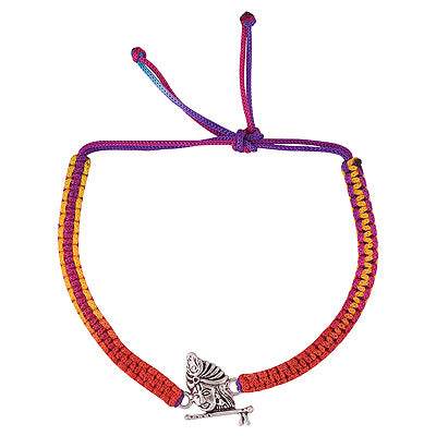 Gorgeous Lord Krishna with flute Plain 925 Sterling Solid Silver Rakhi Bracelet - R5100034-15