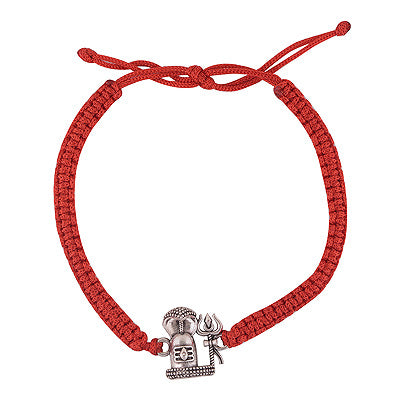 Gorgeous Handcrafted Shivling in Multicolor Plain 925 Sterling Solid Silver Rakhi Bracelet - R5100035-19