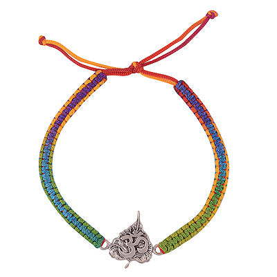 Alluring OM Embossed on leaf Plain 925 Sterling Solid Silver Rakhi Bracelet - R5100036-24