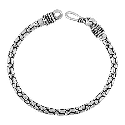 Alluring Minimal Chain Links Plain 925 Sterling Solid Silver Bracelet - R5400106-1