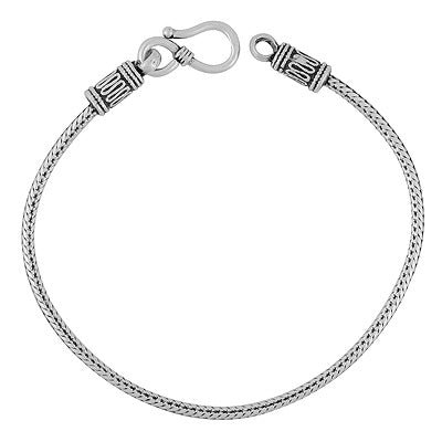 Beautiful Handcrafted Twisted Chain Plain 925 Sterling Solid Silver Bracelets - R5400170-4