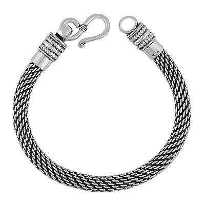 Stunning Chain Fall Plain 925 Sterling Solid Silver Bracelet - R5400178-13
