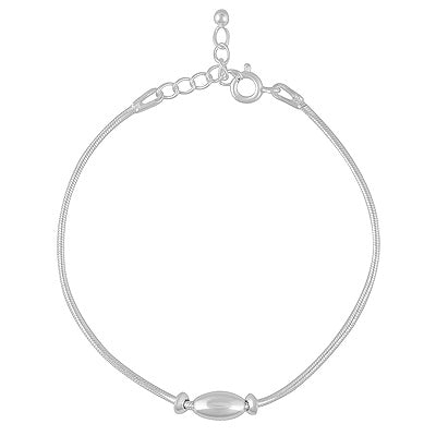Gorgeous Beads Work Pattern Plain 925 Sterling Solid Silver Bracelets - R5400217-1