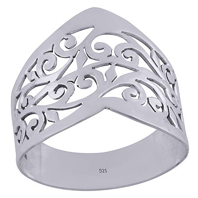 Plain 925 Sterling Silver Ring - R5600228-1