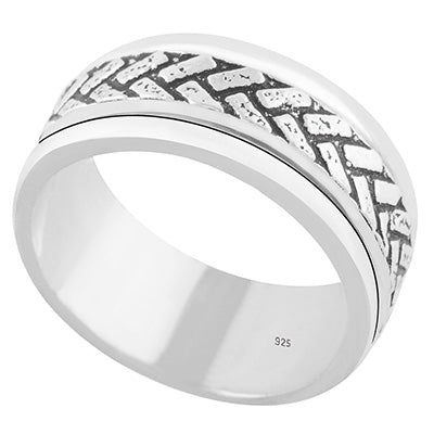 Unique Spinner Moving Band Plain 925 Sterling Solid Silver Ring - R5600556-2