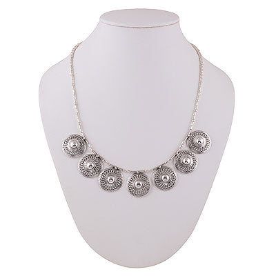 Gorgeous Handcrafted Bold Wire Work Around Plain 925 Sterling Solid Silver Necklace - R5800109-2