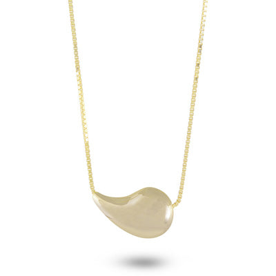Stunning Shaped Gold Plated Plain 925 Sterling Solid Silver Necklaces - R5800113-3