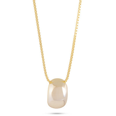 Beautiful Handcrafted Gold Plated Plain 925 Sterling Solid Silver Necklaces - R5800115-2