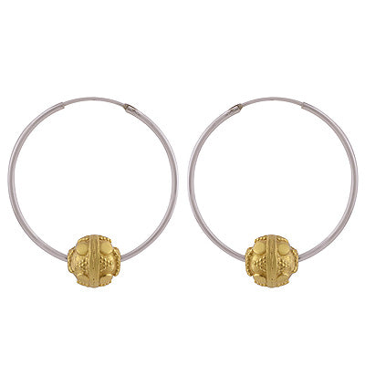 925 Sterling Silver One Micron Gold Plated Earrings - R6062-13