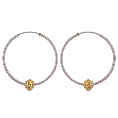 925 Sterling Silver One Micron Gold Plated Earrings - R6062-4