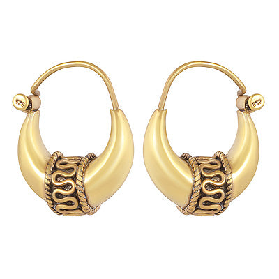 Classic Wire Design 0.25 Micron Gold Plating Bali 925 Sterling Solid Silver Hoops Earrings - R6083-1