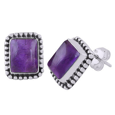 Amethyst 925 Sterling Silver Studs - R6100022-1