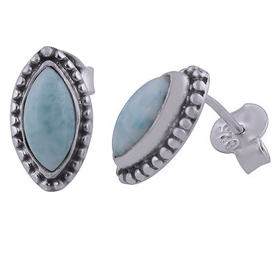 925 Sterling Silver Larimar Stud Earrings - R6100516-1